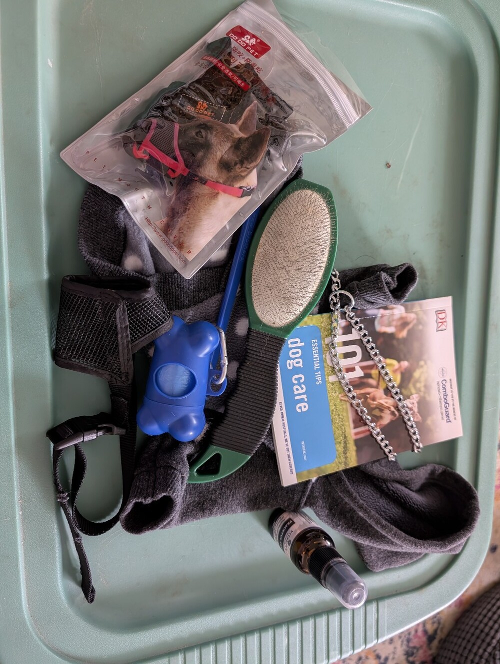 Dog Care Grooming Kit - Black and Green